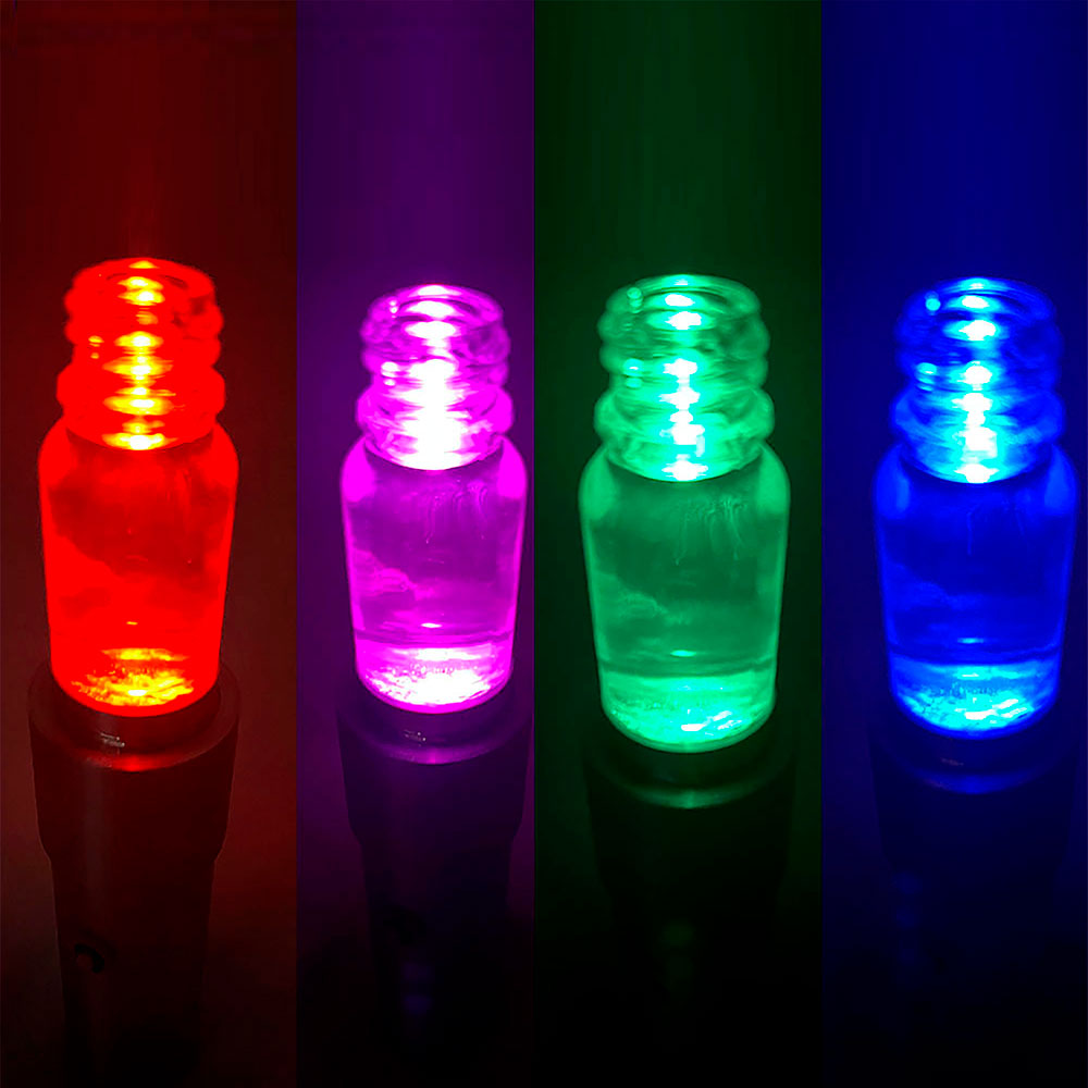 Punta de cuarzo con 7 colores de los chakras y accesorios - Kit Vibra